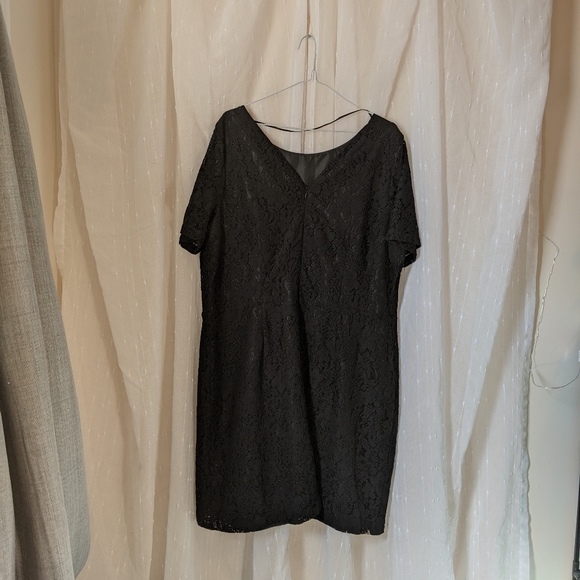 NEW Joe Fresh Black Lace Dress, Sz. 16W - Picture 2 of 3